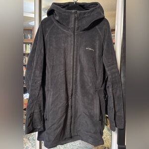 Columbia Black Hooded Tunic Fleece